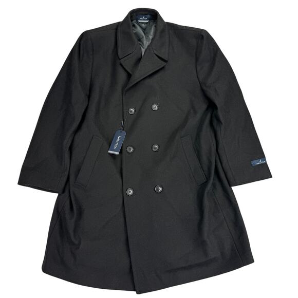 Nautica Other - Nautica Mens Classic Fit Double-Breasted Wool Overcoat Black 46R